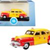 1946-1948 DeSoto Suburban Yellow and Red “San Francisco Taxi” “The Godfather” Movie 1/87 (HO) Scale Diecast Model Car by Oxford Diecast