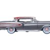 1958 Edsel Citation Silver Gray Metallic with Ember Red Top and Red Interior 1/87 (HO) Scale Diecast Model Car by Oxford Diecast