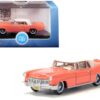 1956 Lincoln Continental Mark II Island Coral with Starmist White Top 1/87 (HO) Scale Diecast Model Car by Oxford Diecast