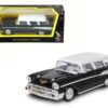 1957 Chevrolet Nomad Black with White Top 1/43 Diecast Model Car by Road Signature