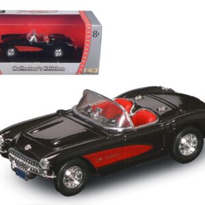 1957 Chevrolet Corvette Convertible Black 1/43 Diecast Model Car by Road Signature