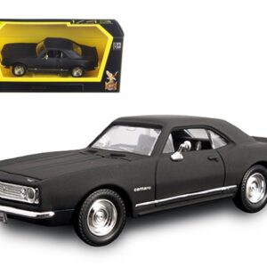 1967 Chevrolet Camaro Z28 Matt Black 1/43 Diecast Model Car by Road Signature