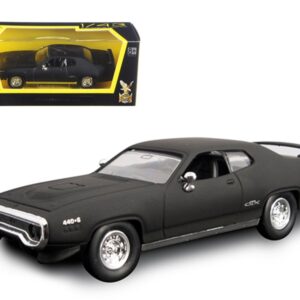 1971 Plymouth GTX Matt Black 1/43 Diecast Model Car by Road Signature