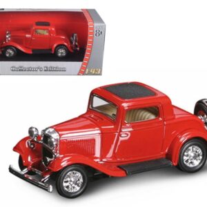 1932 Ford 3-Window Coupe Red 1/43 Diecast Model Car by Road Signature