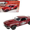 1969 Ford Mustang BOSS 429 Gasser Dark Red Metallic “Mr. Gasket Co.” “Drag Outlaws” Series Limited Edition to 870 pieces Worldwide 1/18 Diecast Model Car by ACME