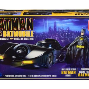 Skill 2 Model Kit Batmobile with Resin Batman Figurine “Batman” (1989)  1/25 Scale Model by AMT