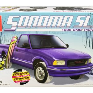 Skill 2 Model Kit 1995 GMC Sonoma SLS Pickup Truck with Snowboard and Boots 1/25 Scale Model by AMT