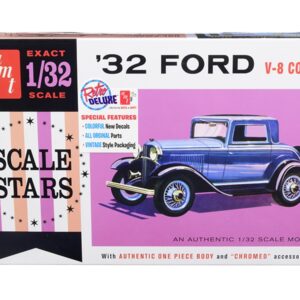 Skill 2 Model Kit 1932 Ford V-8 Coupe “Scale Stars” 1/32 Scale Model by AMT