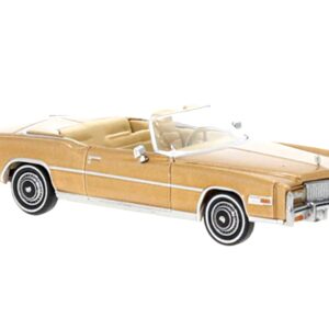 1976 Cadillac Eldorado Convertible Beige Metallic 1/87 (HO) Scale Model Car by Brekina