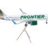 Airbus A320neo Commercial Aircraft “Frontier Airlines – Poppy the Prairie Dog” White with Graphics “Gemini 200” Series 1/200 Diecast Model Airplane by GeminiJets