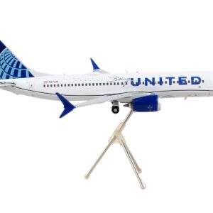 Boeing 737 MAX 8 Commercial Aircraft “United Airlines – United Together” White with Blue Tail “Gemini 200” Series 1/200 Diecast Model Airplane by GeminiJets