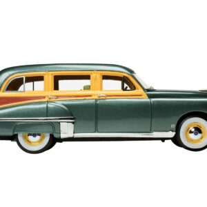 1949 Oldsmobile 88 Station Wagon Alpine Green Metallic with Cream and Woodgrain Sides and Green Interior Limited Edition to 240 pieces Worldwide 1/43 Model Car by Goldvarg Collection