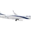 Boeing 737-900ER Commercial Aircraft “El Al Israel Airlines” White with Blue Stripes 1/400 Diecast Model Airplane by GeminiJets