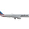 Boeing 777-300ER Commercial Aircraft with Flaps Down “American Airlines” Silver with Striped Tail 1/400 Diecast Model Airplane by GeminiJets