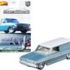 1964 Chevrolet Nova Panel Light Blue Metallic with White Top “Fast Wagons” Series Diecast Model Car by Hot Wheels