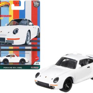 1986 Porsche 959 White “Deutschland Design” Series Diecast Model Car by Hot Wheels