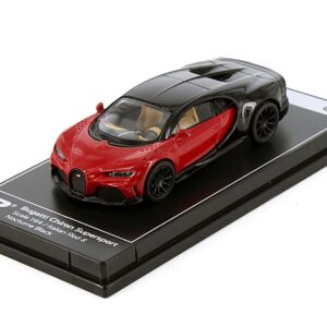 Bugatti Chiron Supersport Italian Red and Nocturne Black “Hypercar League Collection” 1/64 Diecast Model Car by PosterCars