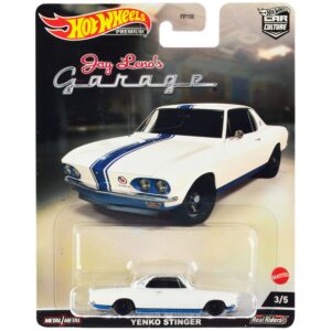 1966 Chevrolet Corvair Yenko Stinger White with Blue Stripes “Jay Leno’s Garage” Diecast Model Car by Hot Wheels