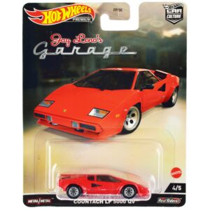 Lamborghini Countach LP 5000 QV Red “Jay Leno’s Garage” Diecast Model Car by Hot Wheels