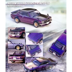 Nissan Skyline 2000 GT-R (KPGC10) RHD (Right Hand Drive) Magic Purple II Metallic 1/64 Diecast Model Car by Inno Models