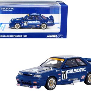 Nissan Skyline GTS-R (R31) RHD (Right Hand Drive) #12 “Calsonic” JTC Japanese Touring Car Championship (1989) 1/64 Diecast Model Car by Inno Models