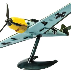 Skill 1 Model Kit Messerschmitt BF109 Snap Together Painted Plastic Model Airplane Kit by Airfix Quickbuild