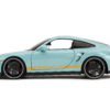 Porsche 911 Turbo (997) Light Blue with Yellow Stripes “Pink Slips” Series 1/24 Diecast Model Car by Jada