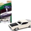 1969 Ford Torino Talladega Wimbledon White with Matt Black Hood “Classic Gold Collection” Series Limited Edition to 10548 pieces Worldwide 1/64 Diecast Model Car by Johnny Lightning