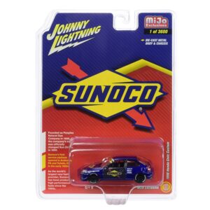 1998 Honda Civic Custom Dark Blue “Sunoco” Limited Edition to 3600 pieces Worldwide 1/64 Diecast Model Car by Johnny Lightning