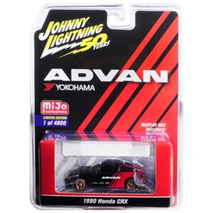 1990 Honda CRX “ADVAN Yokohama” “Johnny Lightning 50th Anniversary” Limited Edition to 4800 pieces Worldwide 1/64 Diecast Model Car by Johnny Lightning