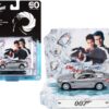 2002 Aston Martin V12 Vanquish Tungsten Silver Metallic with Collectible Tin Display “007” (James Bond) “Die Another Day” (2002) Movie “60 Years Of Bond” 1/64 Diecast Model Car by Johnny Lightning