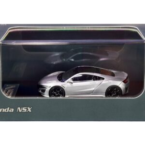 Honda NSX Silver Metallic with Carbon Top 1/64 Diecast Model Car by LCD Models