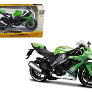 2010 Kawasaki Ninja ZX-10R Green 1/12 Diecast Motorcycle Model by Maisto