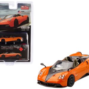 Pagani Huayra Roadster Arancio Saint Tropez / Orange Metallic Limited Edition to 2,400 pieces Worldwide 1/64 Diecast Model Car by True Scale Miniatures