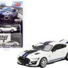 Ford Mustang Shelby GT500 Dragon Snake Concept Oxford White with Blue Stripes and Graphics Limited Edition to 4200 pieces Worldwide 1/64 Diecast Model Car by True Scale Miniatures