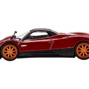 Pagani Zonda F Rosso Dubai Red Metallic with Black Top Limited Edition to 3000 pieces Worldwide 1/64 Diecast Model Car by True Scale Miniatures