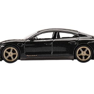 Porsche Taycan Turbo S Volcano Gray Metallic Limited Edition to 1800 pieces Worldwide 1/64 Diecast Model Car by True Scale Miniatures