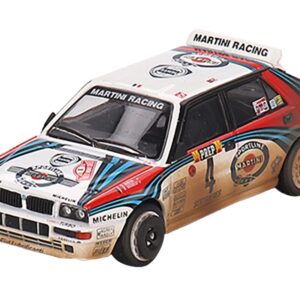 Lancia Delta HF Integrale Evoluzione “Martini Racing – 1992 Rally MonteCarlo” 4 Piece Set 1/64 Diecast Models by True Scale Miniatures