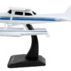 Cessna 172 Skyhawk Aircraft with Floats White with Blue Stripes “Sky Kids” Series 1/42 Plastic Model Airplane by Daron