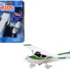 Cessna 172 Aircraft White with Green and Yellow Stripes “Sky Kids” Series 1/42 Plastic Model Airplane by Daron