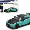 2020 Nissan GT-R (R35) Nismo RHD (Right Hand Drive) Robin Egg Blue and Carbon Black 1/64 Diecast Model Car by Era Car