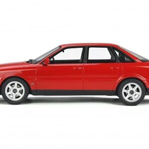 1994 Audi 80 Quattro Competition Laser Red Limited Edition to 3000 pieces Worldwide 1/18 Model Car by Otto Mobile