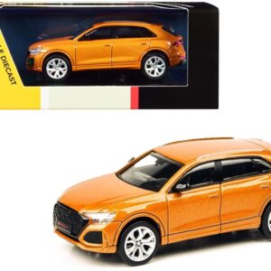 Audi RS Q8 Dragon Orange Metallic 1/64 Diecast Model Car by Paragon