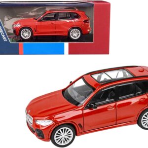 BMW X5 with Sunroof Toronto Red Metallic 1/64 Diecast Model Car by Paragon