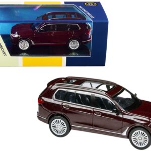 BMW X7 Ametrine Red Metallic 1/64 Diecast Model Car by Paragon