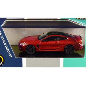 BMW M8 Coupe Motegi Red Metallic with Black Top 1/64 Diecast Model Car by Paragon