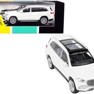 Mercedes-Maybach GLS 600 with Sunroof White Metallic 1/64 Diecast Model Car by Paragon