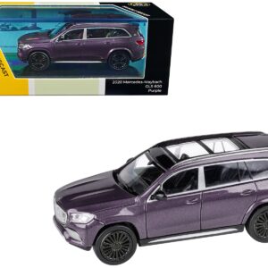 Mercedes-Maybach GLS 600 Purple Metallic with Sunroof 1/64 Diecast Model Car by Paragon Models