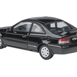 1999 Honda Civic Si EM1 Flamenco Black with Sunroof 1/64 Diecast Model Car by Paragon Models