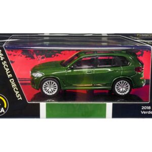 2018 BMW X5 Verde Ermes Green Metallic with Sunroof 1/64 Diecast Model Car by Paragon Models